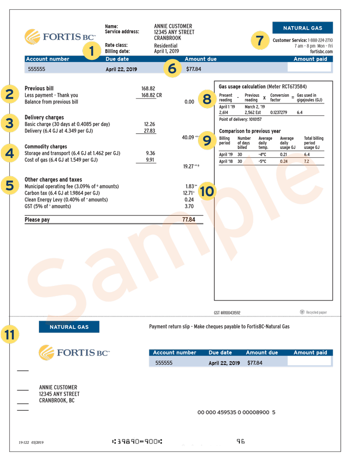 how to read your natural gas bill home bills template