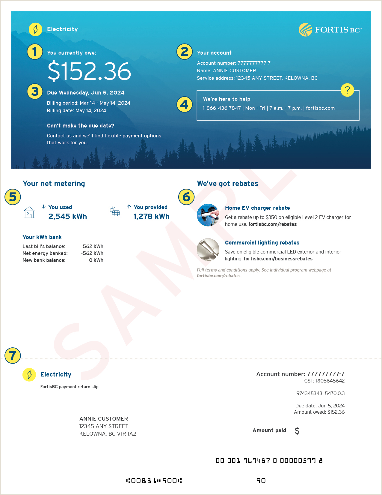 understanding your net metering electricity bill example page 1