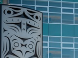 Sacred Creatures” by Stz’uminus artist John Marston stands at FortisBC’s Surrey office