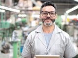 man in industrial setting