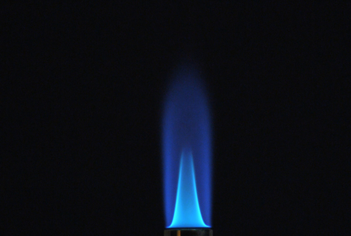 natural gas blue flame