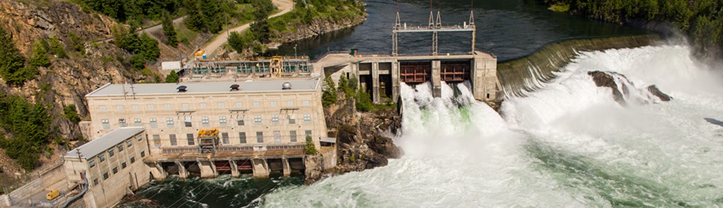 Lower Bonnington Dam aerial shot