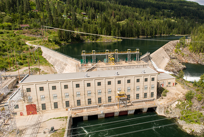 The renewed South Slocan Dam operated by FortisBC since 2014.