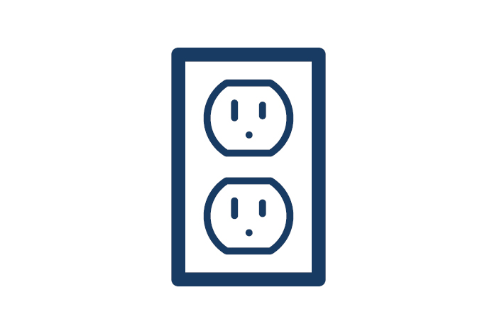 electrical wall outlet icon.