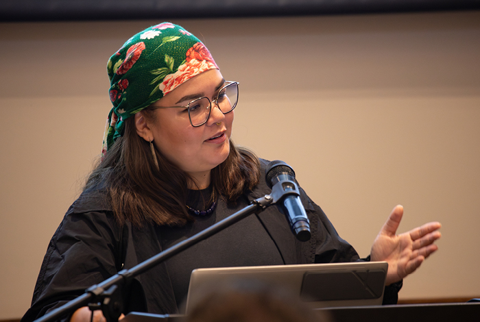 Kristen Bob, workshop coordinator at the Indian Residential School Survivors Society
