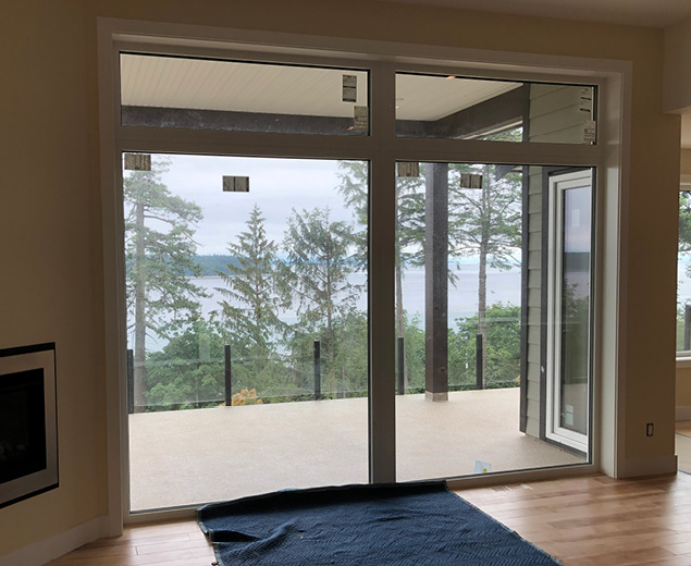 Triple-pane windows were also installed