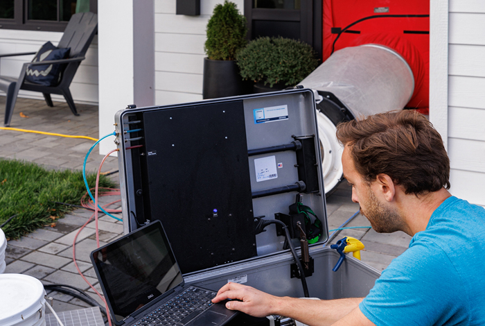 Contractors can use the data from a blower door test in their heat load calculations