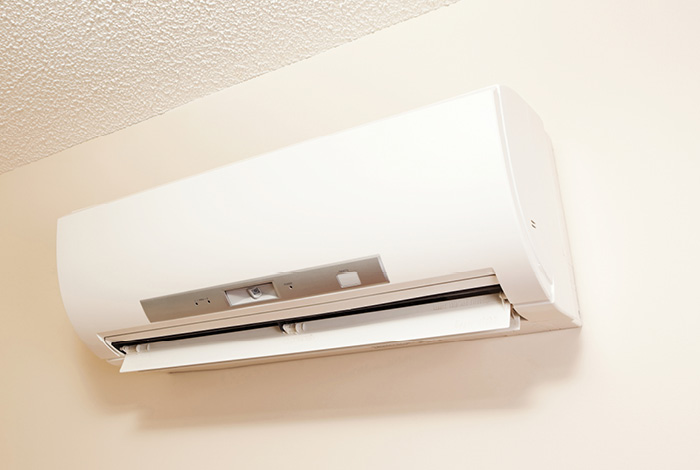Heat pumps such as this wall-mounted ductless unit can help provide year-round comfort by cooling in the summer and heating in the winter.
