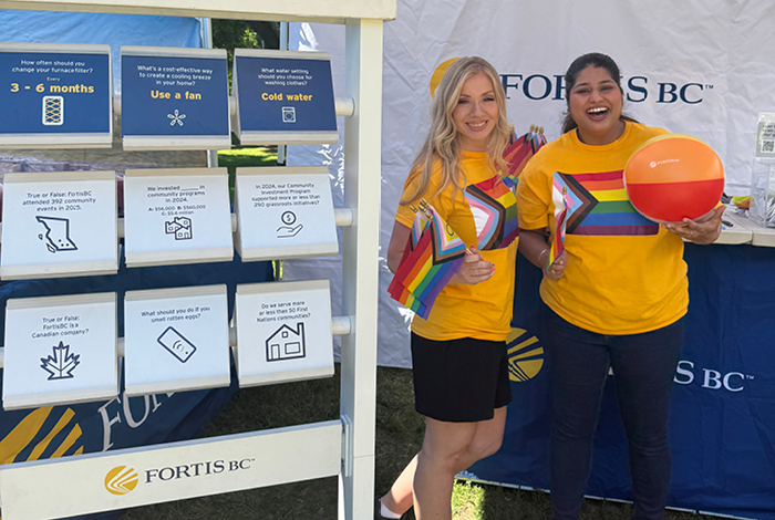FortisBC event team members at the Kamloops Pride Festival.