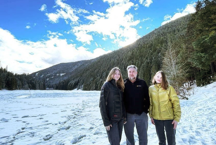 Cottonwood Lake provides a four season playground for Blair Weston and his daughters, Macy and Jordan.