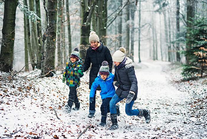 Walking in the snow