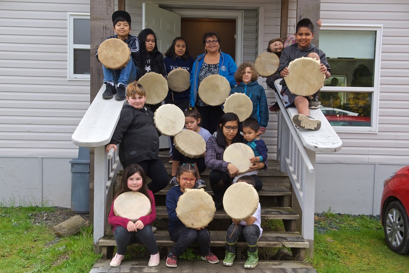 members-of-the-beecher-bay-youth-drum-group