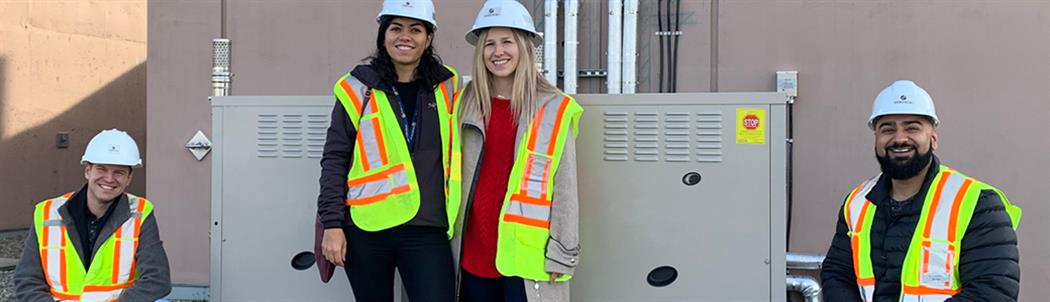 FortisBC’s innovative technologies team with a commercial natural gas heat pump. 