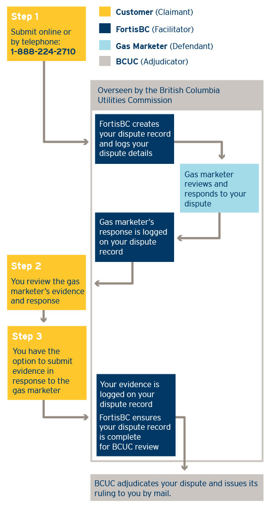 A flow chart style illustration showing the dispute process (12-280.5.1)