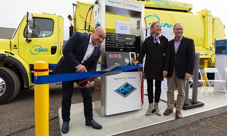 FortisBC and Environmental 360 Solutions partner together to open the first publically accessible CNG station in Kelowna. (20-015.3)